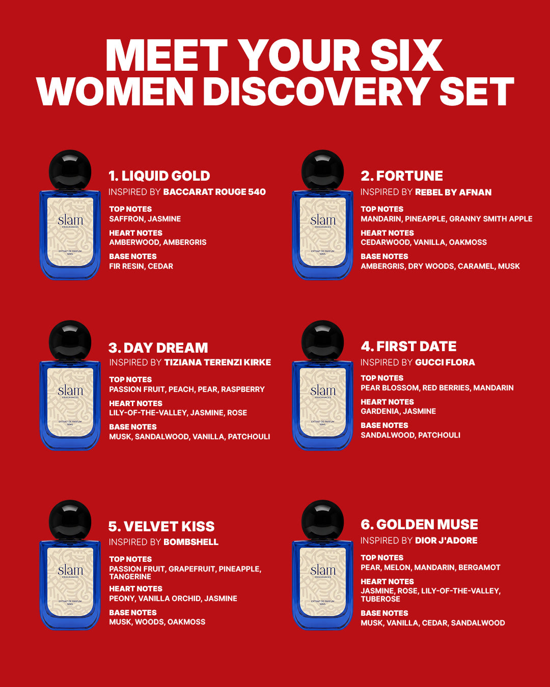 Women’s Discovery Set - 6 × 3ML Extrait Sprays